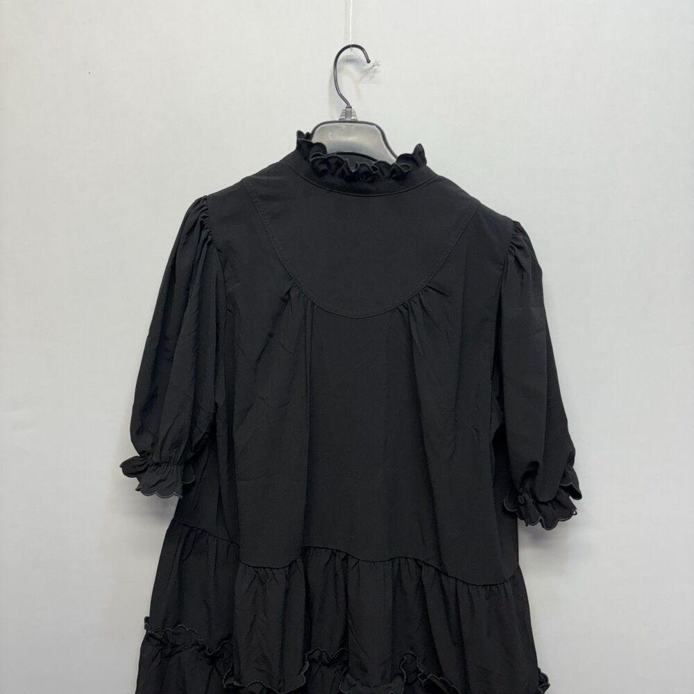 Pomander Place Women Selena Mini Dress Size XXL 2XL Black Puff Sleeve D116 -16 - Picture 15 of 16